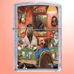 Zippo upaljač - Velika igra Poker Street Chrome