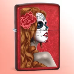 Zippo Lighter - Devojka sa ružom (Dan mrtvih)