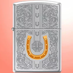 Zippo Lighter - Filigranski gravirana potkovica