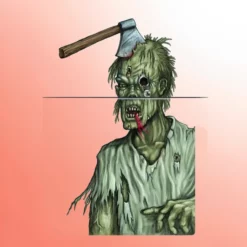 Zippo Lighter - Zombi glava sa sekirom, Street Chrome