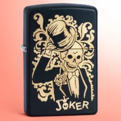 Zippo Joker upaljač, laserski graviran, crni mat