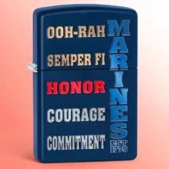 Zippo upaljač - US Marines Slogans - mat tamnoplava