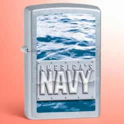 Zippo Lighter - America's Navy, Street Chrome