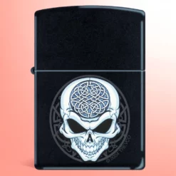 Zippo upaljač Celtic Skull - crna mat završna obrada