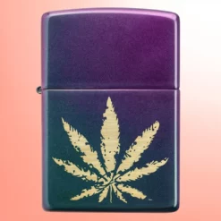 Zippo vetrootporni upaljač - Iridescentni list marihuane