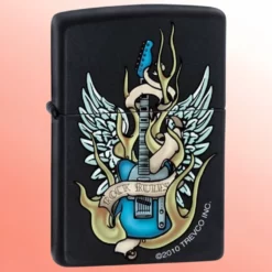 Zippo Upaljač Rock Rules Winged Guitar - Crna Mat