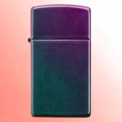 Zippo upaljač - Slim Iridescent, tirkizno-ljubičasti ombre