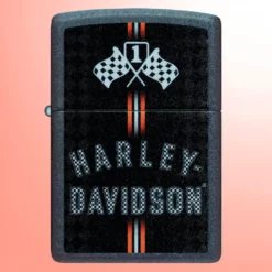 Zippo upaljač Harley-Davidson karirane zastave, crni krakle