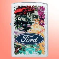 Zippo upaljač - Ford kolaž, Street Chrome