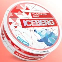Iceberg Nicotine Pouches Raspberry Gum 35MG (5 Pack, 20/can)