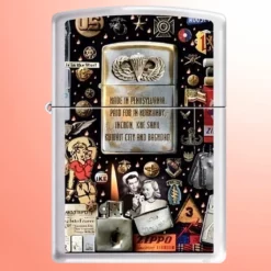 Zippo upaljač Military Montage visokopolirani hrom