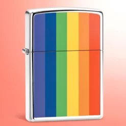Zippo Lighter - Duga zastava polirani hrom Made In USA