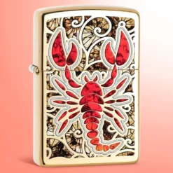 Zippo Classics upaljač - Škorpion školjka, sjajni mesing