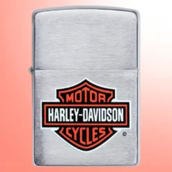 Zippo upaljač Harley-Davidson® hrom crno-narandžasti logo
